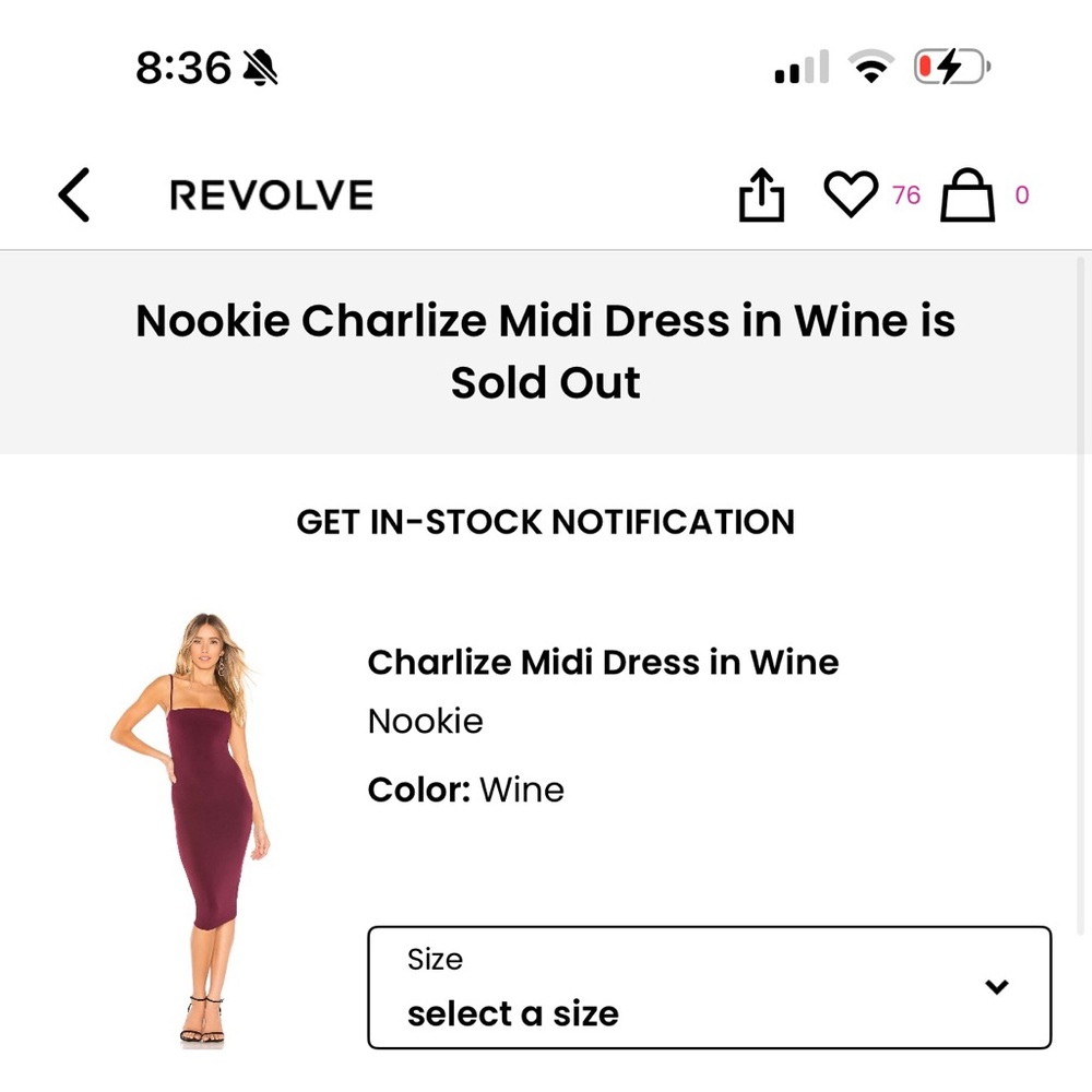 Nookie Red Bodycon Midi Dress Spaghetti Strap - Picture 2 of 5